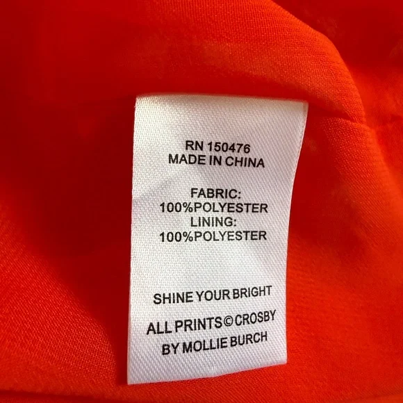 Crosby by Mollie Burch Wren dark  orange striped ruffle sleeve maxi dress L - Picture 8 of 8